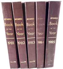 Rare Vintage Britannica Book of the Year Set 1981-1985 Lot Of 5 History Decor comprar usado  Enviando para Brazil