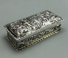 Caixa de bugigangas prata vitoriana ourives Londres 1900 86g HLZX comprar usado  Enviando para Brazil