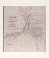 Carta Náutica 1856 do Porto de Buffalo Nova York Lago Erie comprar usado Carta Náutica 1856 do Porto de Buffalo Nova York Lago Erie comprar usado  Enviando para Brazil