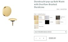 Dornbracht pop bath for sale  SOUTHAMPTON