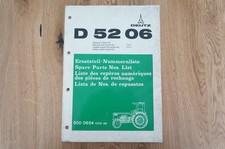 DEUTZ Dieselschlepper Ersatzteilliste Typ D5206 1975 comprar usado  Enviando para Brazil