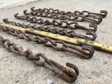 (6) Colgador de maceta primitivo de salvamento de cadena oxidada rústica de 12" de colección segunda mano  Embacar hacia Mexico