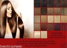 Extensão de cabelo Anel Nano. 100% Remy Cabelo Humano Europeu. Reta., usado comprar usado  Enviando para Brazil