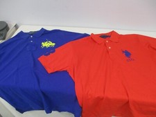 Usado, 2 CAMISAS POLO MASCULINAS POR RALPH LAUREN & US POLO ASSN AZUL E VERMELHO GRANDE PÔNEI GG comprar usado  Enviando para Brazil