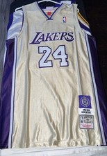 Camiseta de basquete masculina Mitchell and Ness Kobe Bryant Lakers deslumbrante brilhante sedosa, usado comprar usado  Enviando para Brazil
