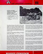 240101) Massey-Ferguson MF 86 Mähdrescher Prospekt 196? comprar usado  Enviando para Brazil