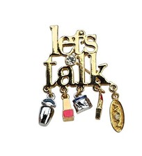 Let’s Talk Perfumy, Szminka, Broszka Polish Charm Dangle, Avon Pin na sprzedaż  Wysyłka do Poland