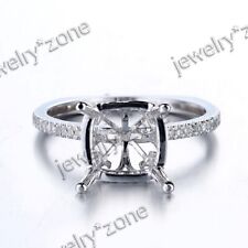 Venda de anel de casamento de noivado de ouro branco 14k 8 mm redondo diamante semi montagem comprar usado  Enviando para Brazil