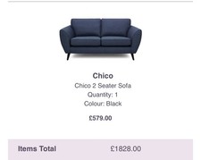Black fabric chico for sale  BOLTON