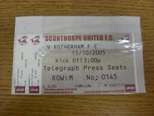 2005 ticket scunthorpe for sale  BIRMINGHAM