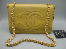 Carteira Vintage Chanel Couro Caviar Amarelo Tumérico Bolsa Longa comprar usado  Enviando para Brazil