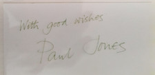 Paul jones signed for sale  NORWICH