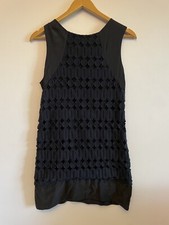 Vestido MAGALI PASCAL feminino preto manga curta algodão mistura de seda manga curta P comprar usado  Enviando para Brazil