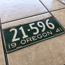 1941 oregon license for sale  Fresno