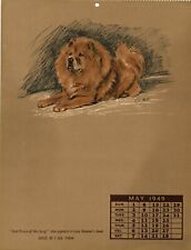 CHOW CHOW ORIGINAL ANTIGO 1940 PÁGINA DE CALENDÁRIO ARTE DE CACHORRO IMPRESSÃO por MAC LUCY DAWSON comprar usado  Enviando para Brazil