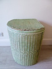 Vintage wicker lidded for sale  STOCKPORT