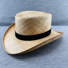 Usado, Chapéu de cowboy STETSON - Masculino bronzeado natural palha tamanho oval médio H7 comprar usado  Enviando para Brazil