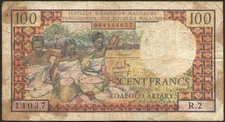 Madagascar billet 100 d'occasion  Gallardon