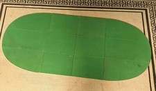 Capa de almofada de mesa oval dobrável vintage verde feltro vinil branco 48" comprar usado  Enviando para Brazil