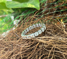 Aliança de casamento 2,72 quilates corte redondo diamante eternidade ouro branco sólido 14K tamanho 7,5 comprar usado  Enviando para Brazil