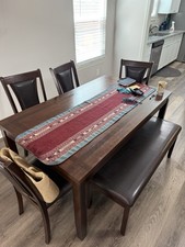 pecan table chairs 6 dining for sale pecan table chairs 6 dining for sale Acworth
