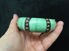Pulseira de madeira vintage osso verde com detalhes em latão comprar usado  Enviando para Brazil