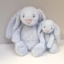 Brinquedo macio de pelúcia Jellycat Bashful Bunny azul claro médio e pequeno  comprar usado  Enviando para Brazil
