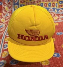 Boné de malha vintage Honda motocicleta caminhoneiro amarelo retrô clássico comprar usado  Enviando para Brazil