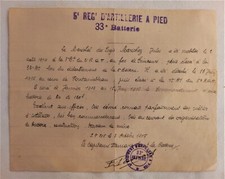 Document ww1 lettre d'occasion  Saintes