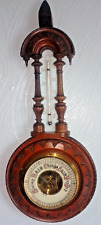 Victorian aneroid walnut for sale  LEEDS