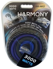 Harmony Audio HA-AK0 carro estéreo calibre 1/0 3000W amplificador kit de instalação níquel comprar usado  Enviando para Brazil
