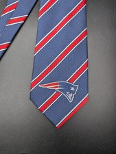 Gravata NFL New England Patriots futebol poliéster listra clássica azul vermelha comprar usado  Enviando para Brazil