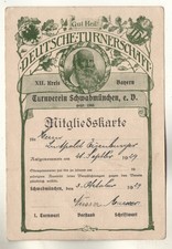 Mitgliedskarte deutsche turner gebraucht kaufen  Neugersdorf
