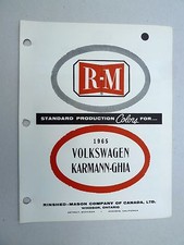 1965 Volkswagen Karmann- Ghia R-M paint chip color guide  comprar usado  Enviando para Brazil