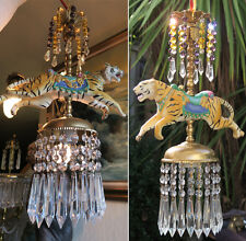 Candelabro de teto porcelana carrossel tigre quarto infantil roxo africano vintage comprar usado  Enviando para Brazil