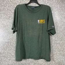 Camiseta Vintage Seattle Sonics Champion Bordada Verde - Tamanho XXL - Retrô NBA comprar usado  Enviando para Brazil