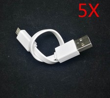 Usado, Cabo de dados carregador micro USB v8 branco curto plano 5x 16cm para banco de energia comprar usado  Enviando para Brazil