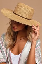 *Esgotado* Chapéu de Palha Bege Lulus Coconut Grove Barqueiro comprar usado  Enviando para Brazil
