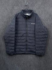 Jaqueta Columbia Puffer Preta Masculina XL Zíper Completo Bolsos Decote Simulado Externo comprar usado  Enviando para Brazil