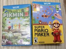Conjunto 2 peças de videogames Pikmin 3 Nintendo Wii U e Super Mario Maker A3 comprar usado  Enviando para Brazil