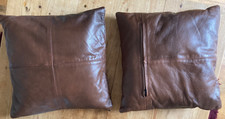 Leather cushion covers for sale  NOTTINGHAM