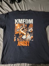 Camisa RARA KMFDM ANGST anos 90 ponto único 22x27 cera grande Trax industrial  comprar usado  Enviando para Brazil