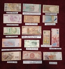 Lote de 15 billetes de banco de Animal Kingdom Vida Silvestre papel moneda extranjera moneda mundial segunda mano  Embacar hacia Mexico