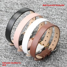 Pulseira de couro genuíno macio de qualidade feminina passagem única pulseira de relógio 8 10mm comprar usado  Enviando para Brazil