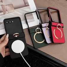 Capa magnética suporte anel couro KickStand para Motorola Razr Ultra 2025 comprar usado  Enviando para Brazil