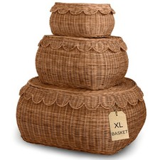 Large scalloped basket for sale  Brentwood