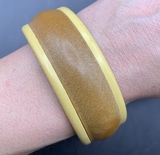 Pulseira de madeira sintética de dois tons plástico marrom boho robusto mod 7,75 polegadas, usado comprar usado  Enviando para Brazil