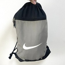Nike Bolso con Cordón Mochila Bandolera Negro Gris Cremallera Años 90 00 Y2K De Colección segunda mano  Embacar hacia Mexico