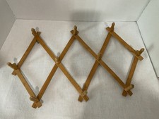 Caneca de madeira vintage chapéu rack acordeão expansível 10 pinos cabide de parede MCM LER comprar usado  Enviando para Brazil