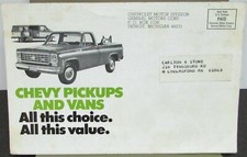 1975 Chevrolet Pickup Van Hi-Cube Caminhão Revendedor Pasta de Vendas Correio Original comprar usado  Enviando para Brazil
